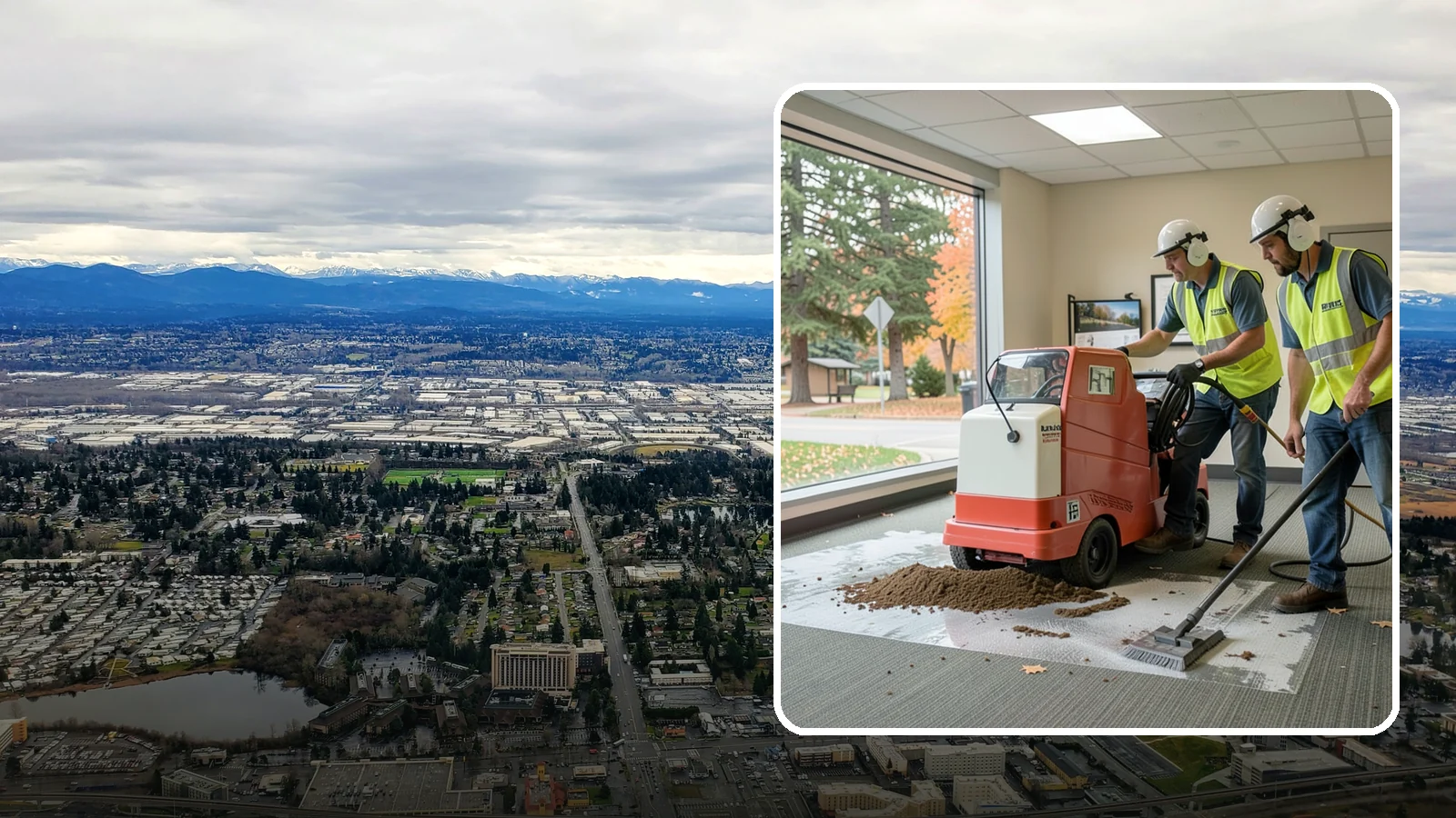 Carpet Cleaning in SeaTac, King County, WA - Commercial hot-water extraction lifts embedded soil and Pacific Northwest moisture from carpeted public spaces.