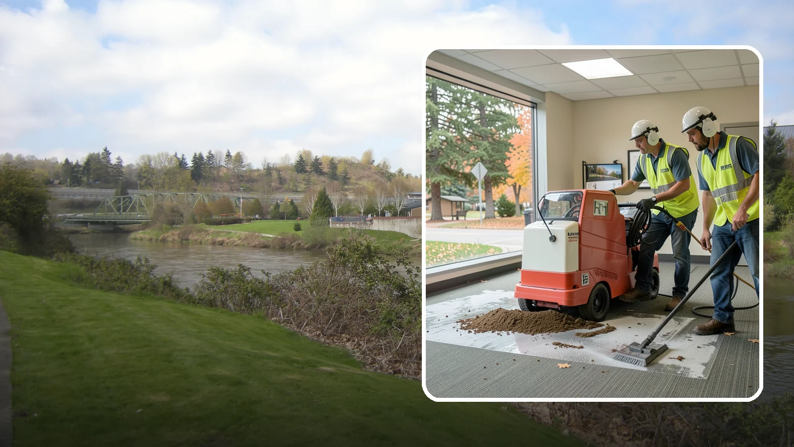 Carpet Cleaning in Tukwila, King County, WA - Commercial hot-water extraction lifts embedded soil and Pacific Northwest moisture from carpeted public spaces.