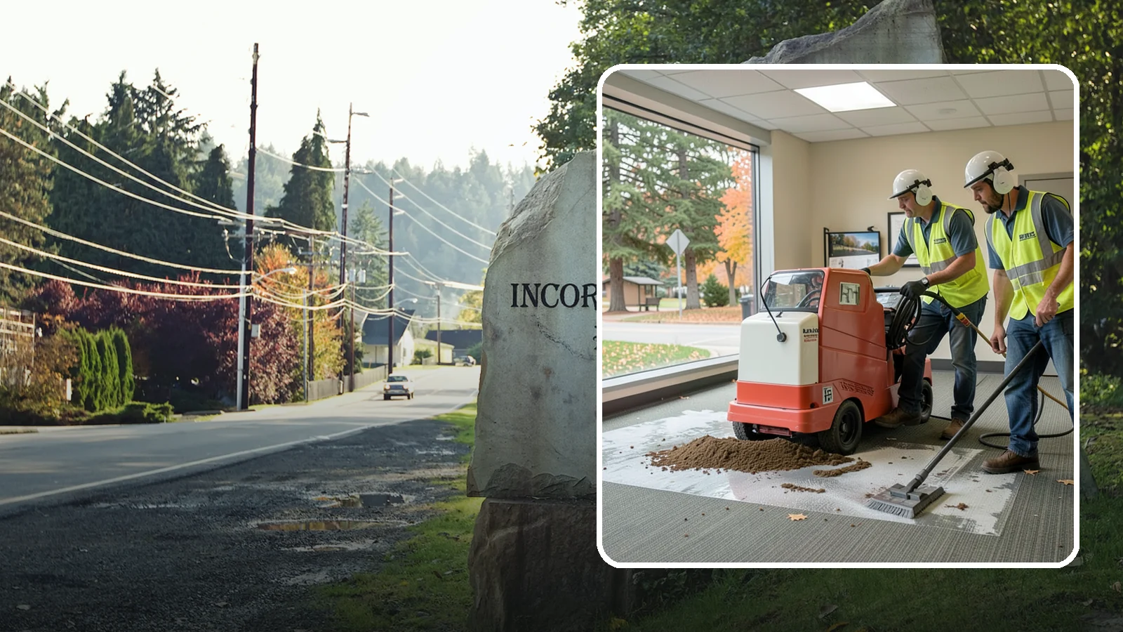Carpet Cleaning in Wilkeson, Pierce County, WA - Commercial hot-water extraction lifts embedded soil and Pacific Northwest moisture from carpeted public spaces.