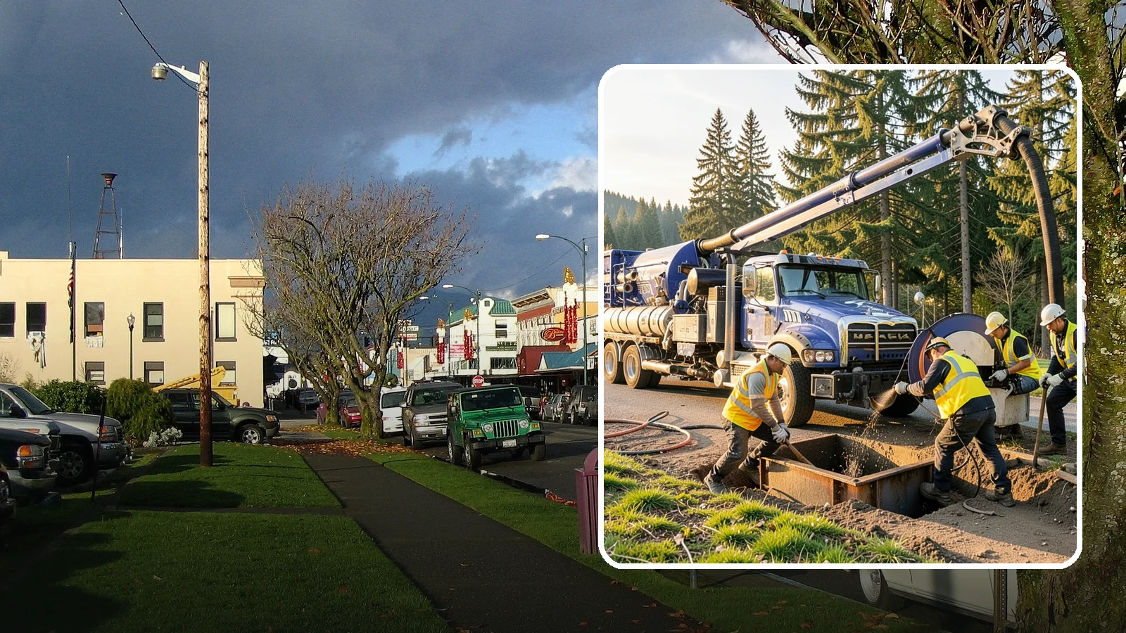 Catch Basin Cleaning in Arlington, Snohomish County, WA - Catch basin cleaning and sump cleanout that restores storm system capacity and meets NPDES maintenance standards.