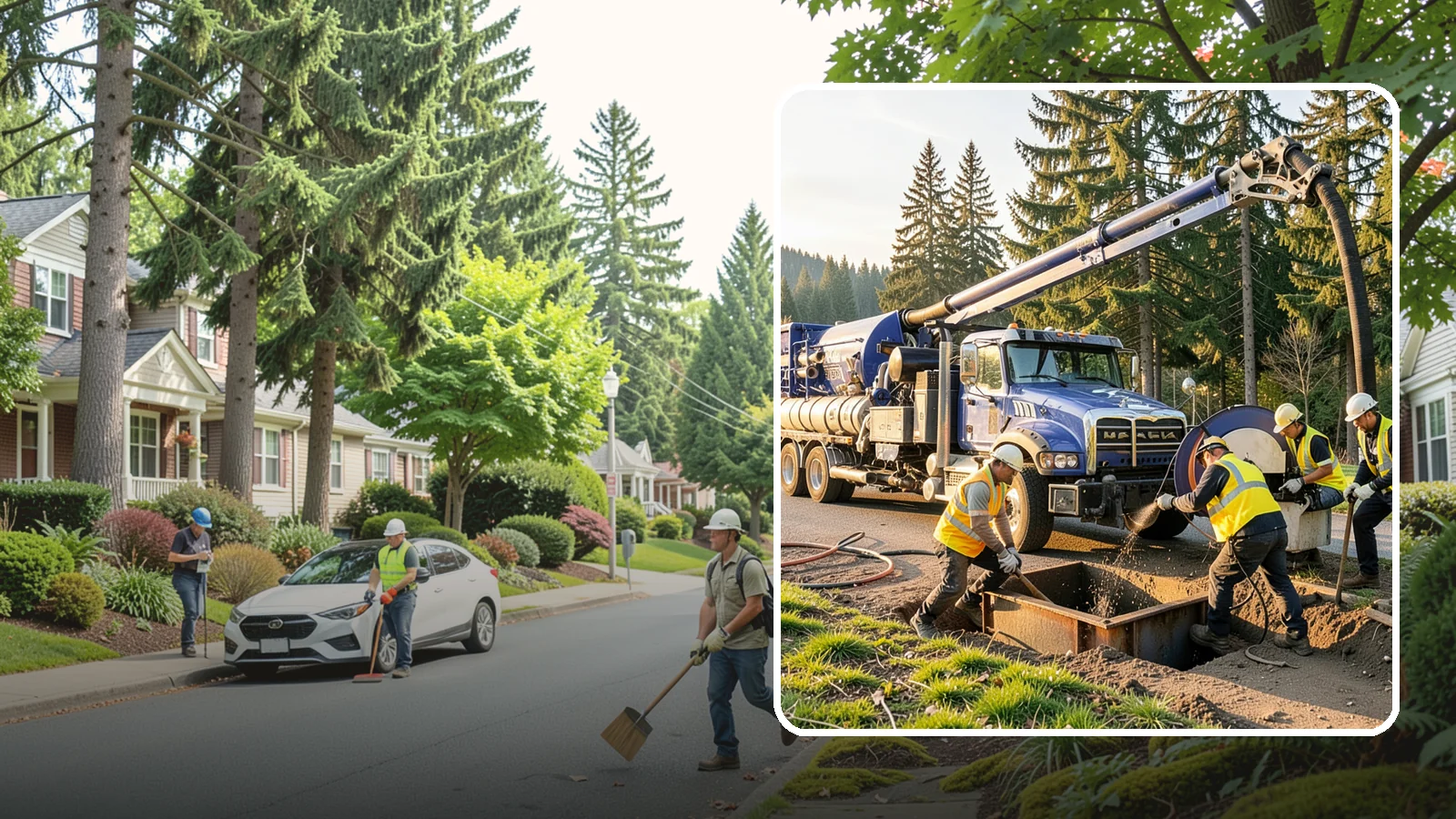 Catch Basin Cleaning in Beaux Arts Village, King County, WA - Catch basin cleaning and sump cleanout that restores storm system capacity and meets NPDES maintenance standards.