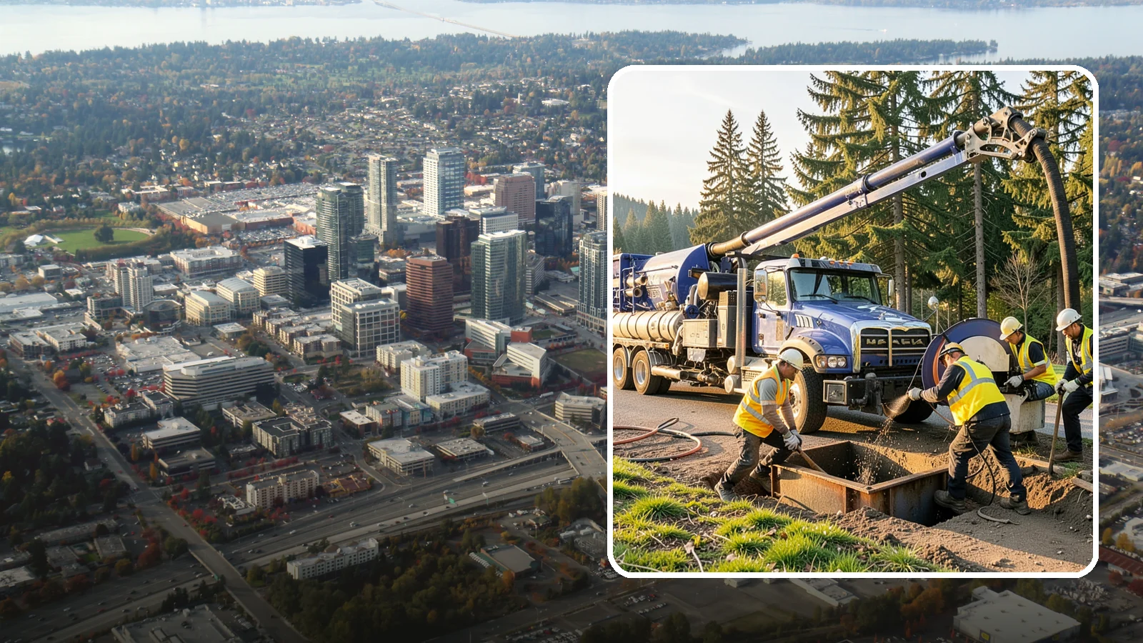 Catch Basin Cleaning in Bellevue, King County, WA - Catch basin cleaning and sump cleanout that restores storm system capacity and meets NPDES maintenance standards.