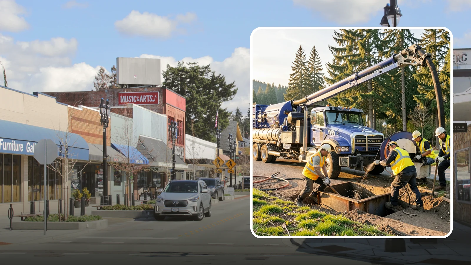 Catch Basin Cleaning in Bothell, King County, WA - Catch basin cleaning and sump cleanout that restores storm system capacity and meets NPDES maintenance standards.