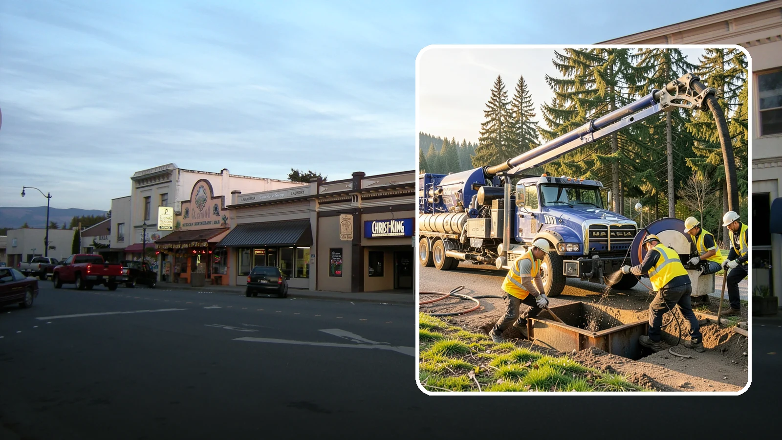 Catch Basin Cleaning in Burlington, Skagit County, WA - Catch basin cleaning and sump cleanout that restores storm system capacity and meets NPDES maintenance standards.