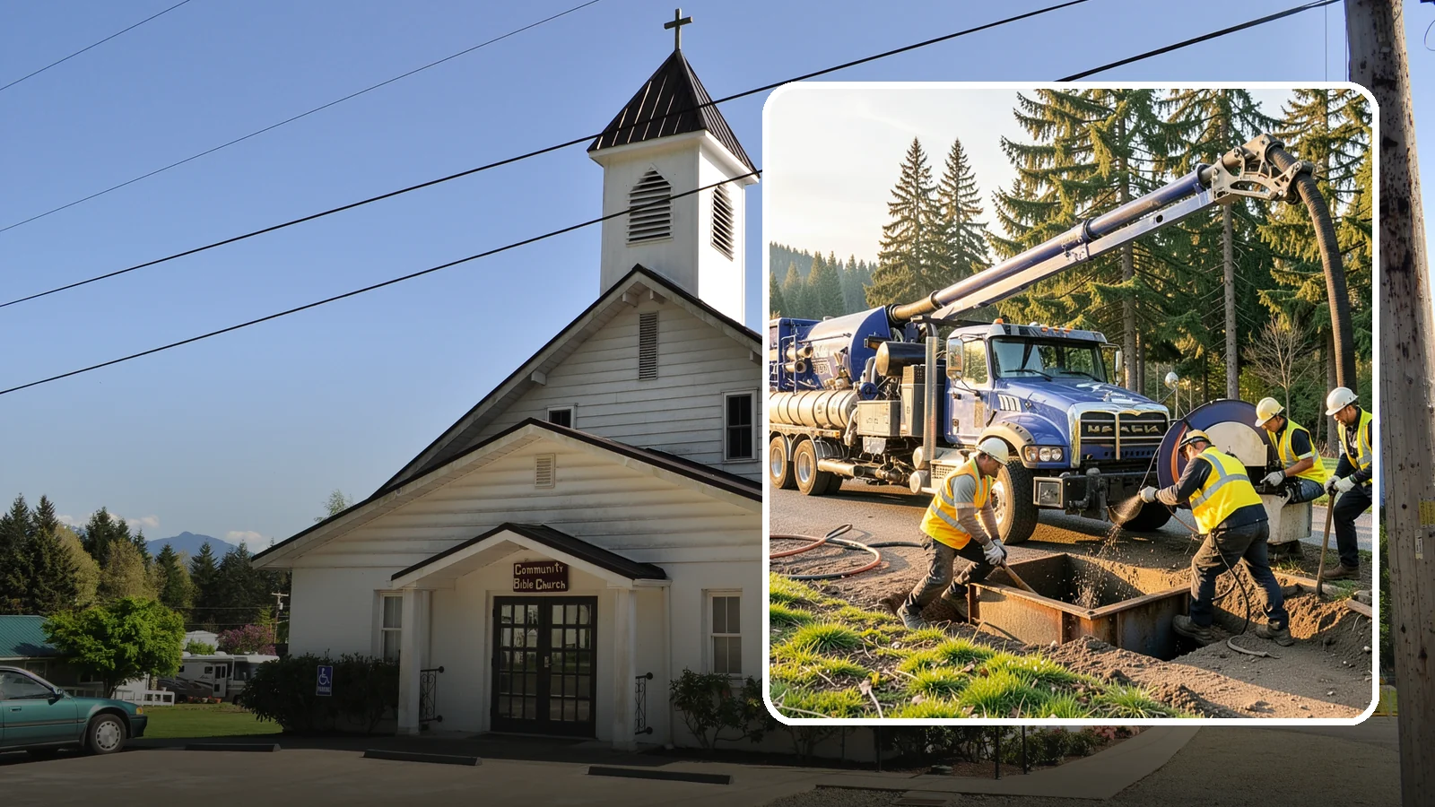 Catch Basin Cleaning in Concrete, Skagit County, WA - Catch basin cleaning and sump cleanout that restores storm system capacity and meets NPDES maintenance standards.