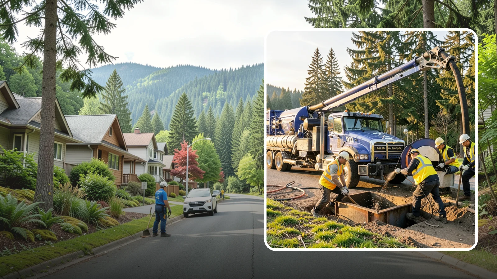 Catch Basin Cleaning in Darrington, Snohomish County, WA - Catch basin cleaning and sump cleanout that restores storm system capacity and meets NPDES maintenance standards.