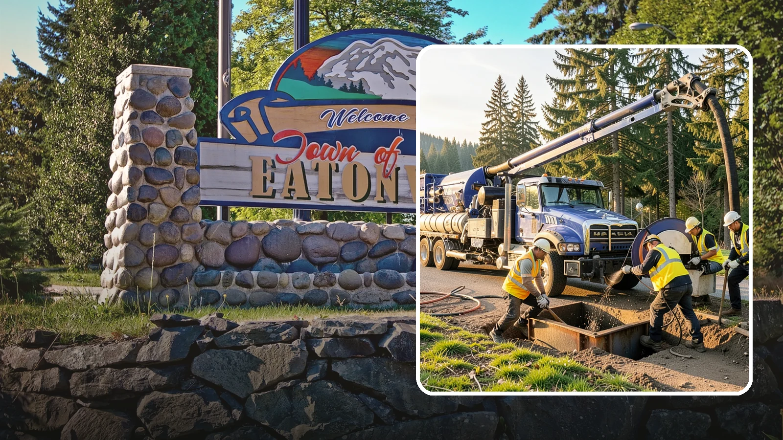 Catch Basin Cleaning in Eatonville, Pierce County, WA - Catch basin cleaning and sump cleanout that restores storm system capacity and meets NPDES maintenance standards.