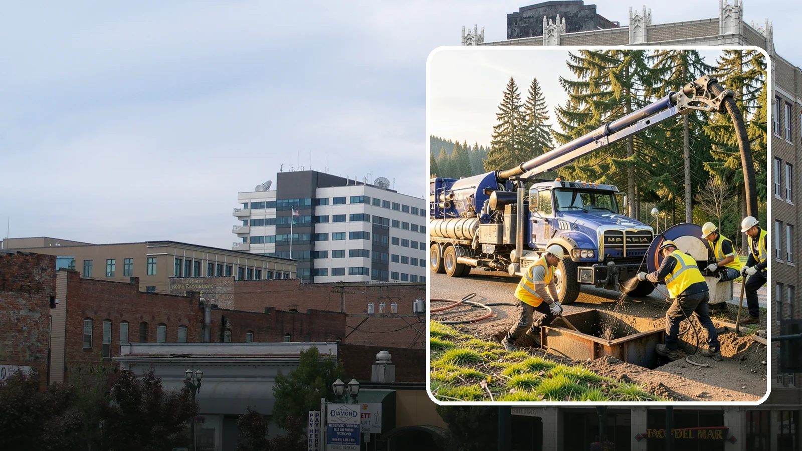 Catch Basin Cleaning in Everett, Snohomish County, WA - Catch basin cleaning and sump cleanout that restores storm system capacity and meets NPDES maintenance standards.
