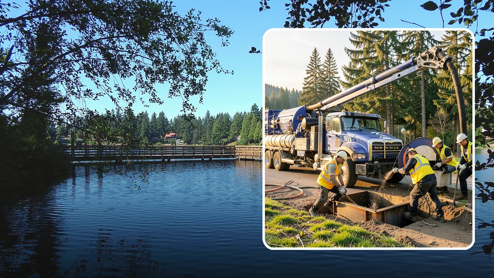 Catch Basin Cleaning in Federal Way, King County, WA - Catch basin cleaning and sump cleanout that restores storm system capacity and meets NPDES maintenance standards.