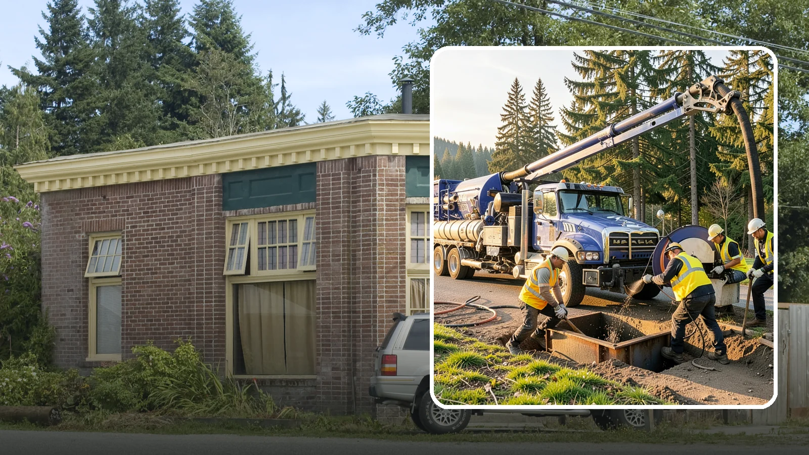 Catch Basin Cleaning in Hamilton, Skagit County, WA - Catch basin cleaning and sump cleanout that restores storm system capacity and meets NPDES maintenance standards.