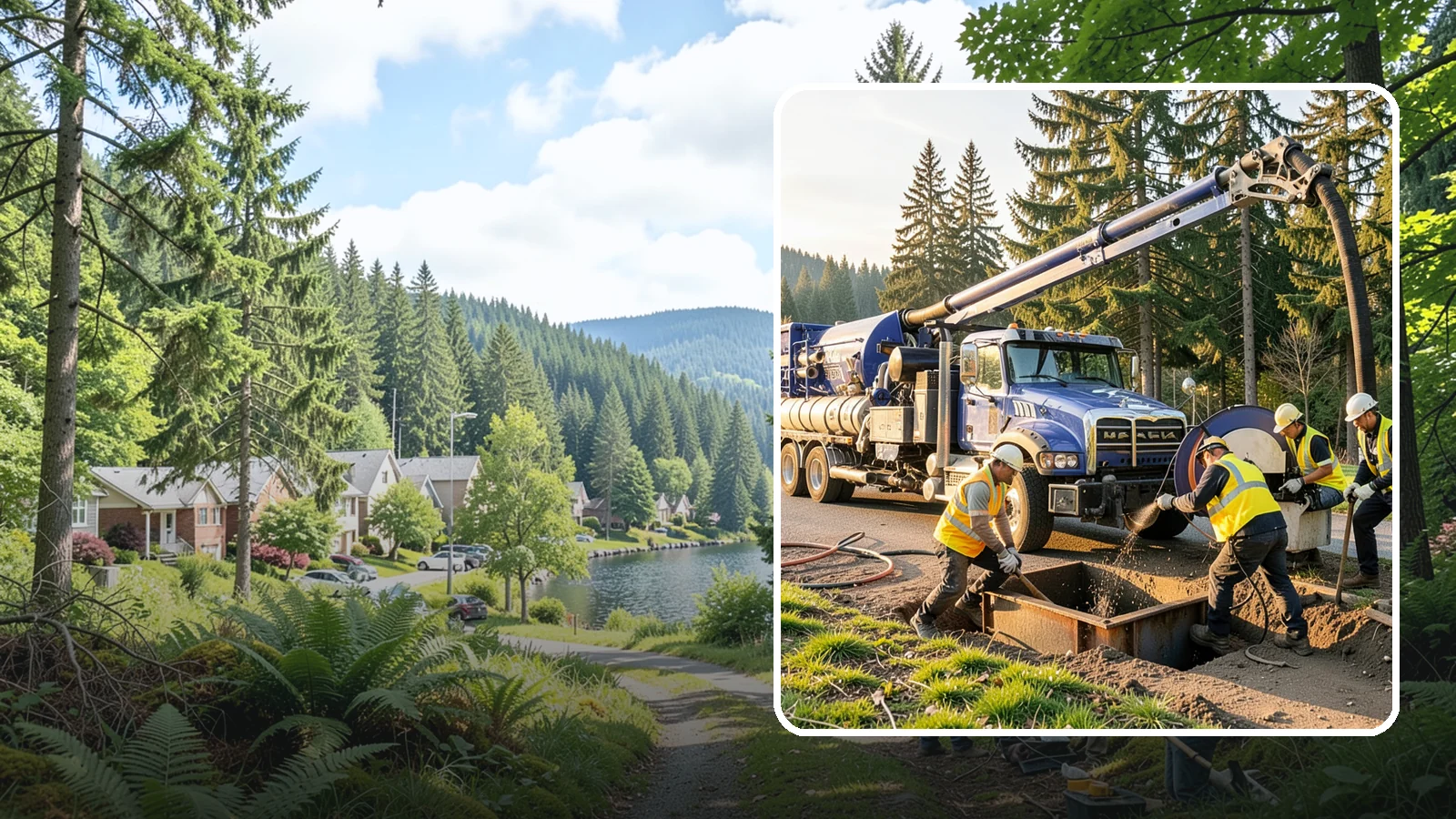 Catch Basin Cleaning in Lake Forest Park, King County, WA - Catch basin cleaning and sump cleanout that restores storm system capacity and meets NPDES maintenance standards.