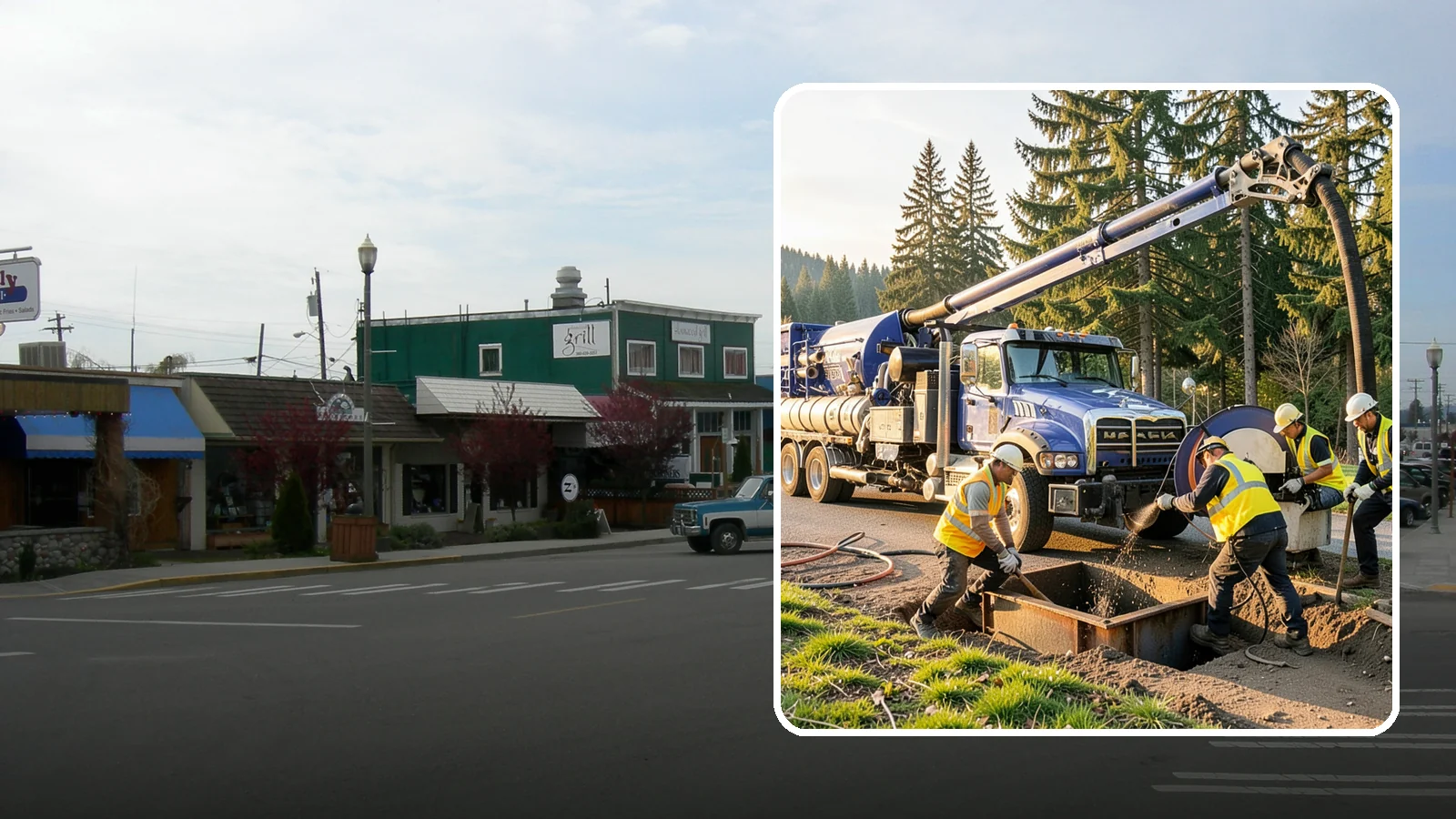 Catch Basin Cleaning in Stanwood, Snohomish County, WA - Catch basin cleaning and sump cleanout that restores storm system capacity and meets NPDES maintenance standards.