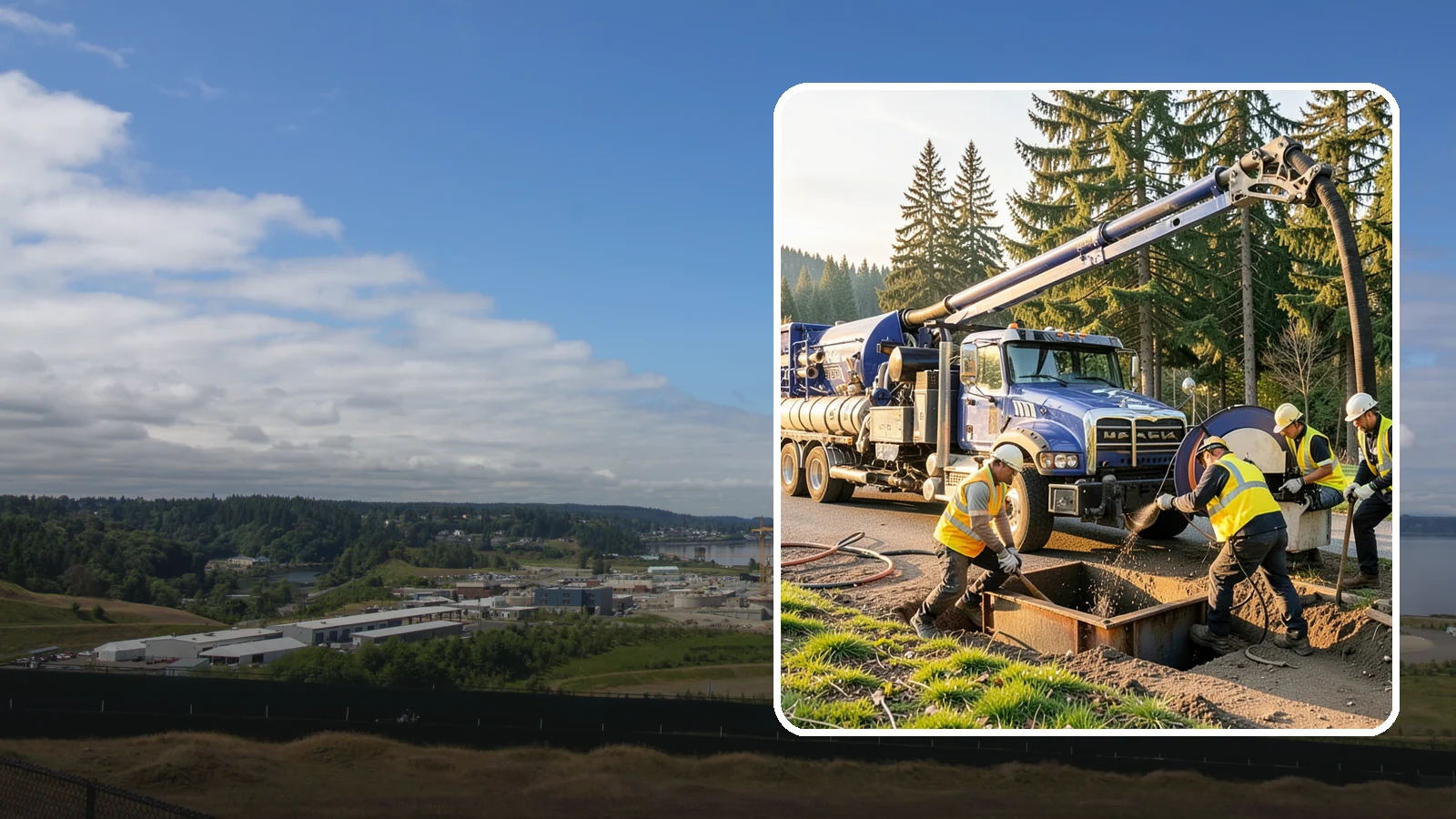 Catch Basin Cleaning in University Place, Pierce County, WA - Catch basin cleaning and sump cleanout that restores storm system capacity and meets NPDES maintenance standards.