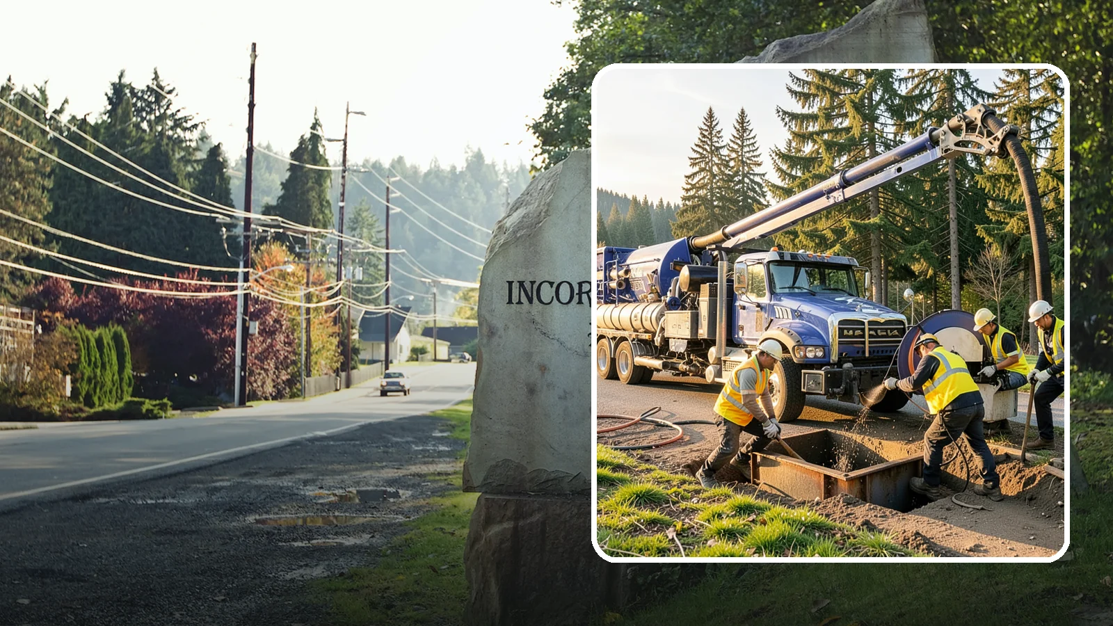 Catch Basin Cleaning in Wilkeson, Pierce County, WA - Catch basin cleaning and sump cleanout that restores storm system capacity and meets NPDES maintenance standards.