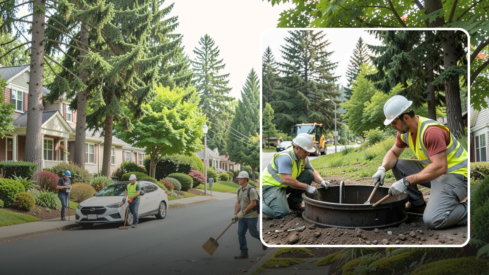 Catch Basin Maintenance in Beaux Arts Village, King County, WA - Inspection and cleaning of catch basins to maintain capacity and meet stormwater permit requirements.