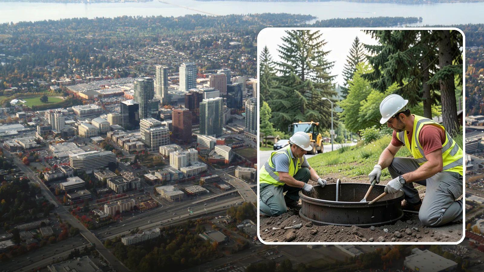 Catch Basin Maintenance in Bellevue, King County, WA - Inspection and cleaning of catch basins to maintain capacity and meet stormwater permit requirements.