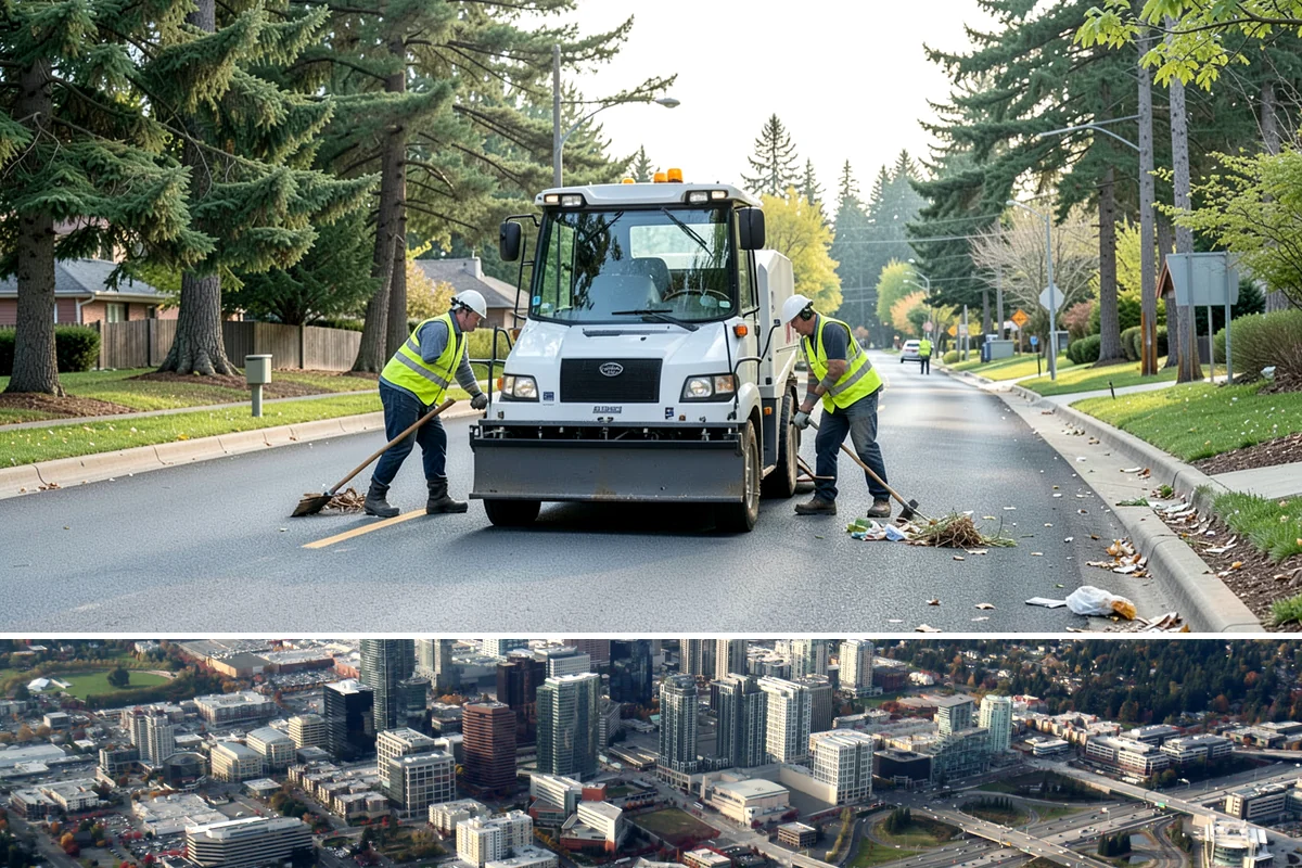 Catch Basin Maintenance in Bellevue, King County, WA - Cleaning is prioritized in late summer and early fall to restore capacity before the region's heavy October-through-March rains.