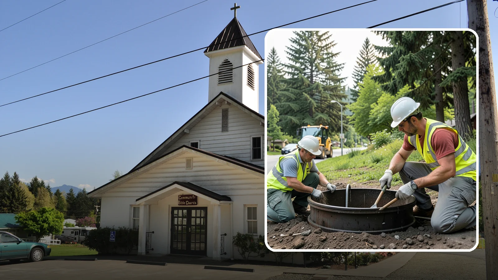 Catch Basin Maintenance in Concrete, Skagit County, WA - Inspection and cleaning of catch basins to maintain capacity and meet stormwater permit requirements.