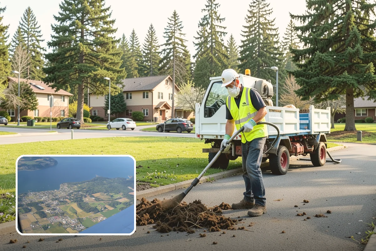 Catch Basin Maintenance in Coupeville, Island County, WA - Restored inlet capacity that reduces localized flooding