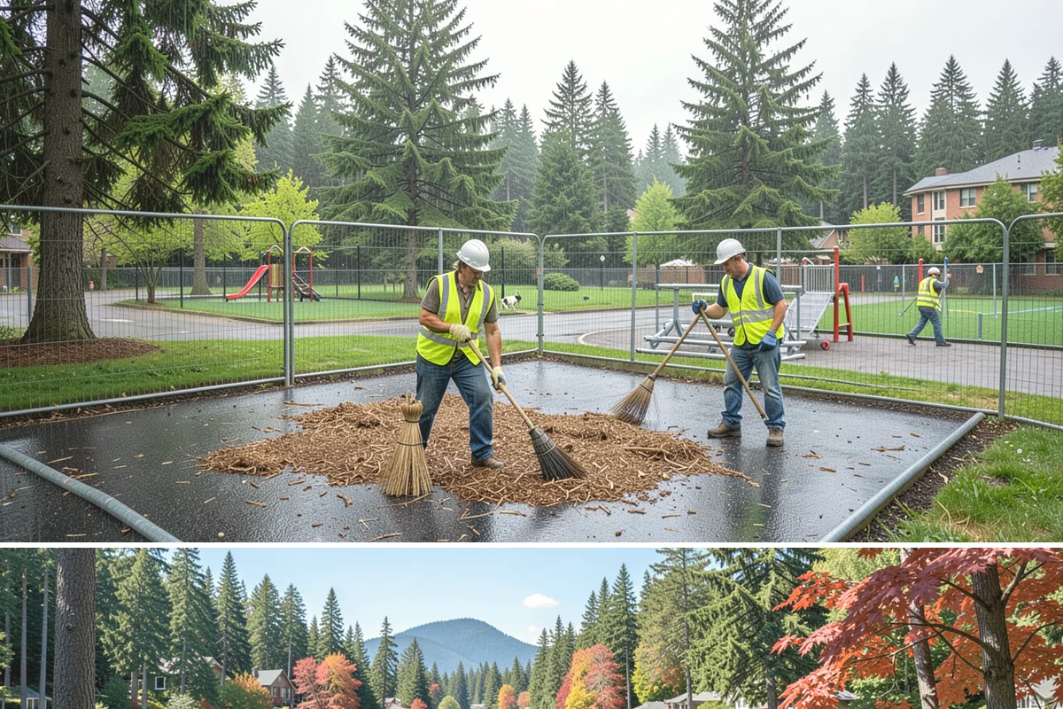 Catch Basin Maintenance in Covington, King County, WA - Cleaning is prioritized in late summer and early fall to restore capacity before the region's heavy October-through-March rains.