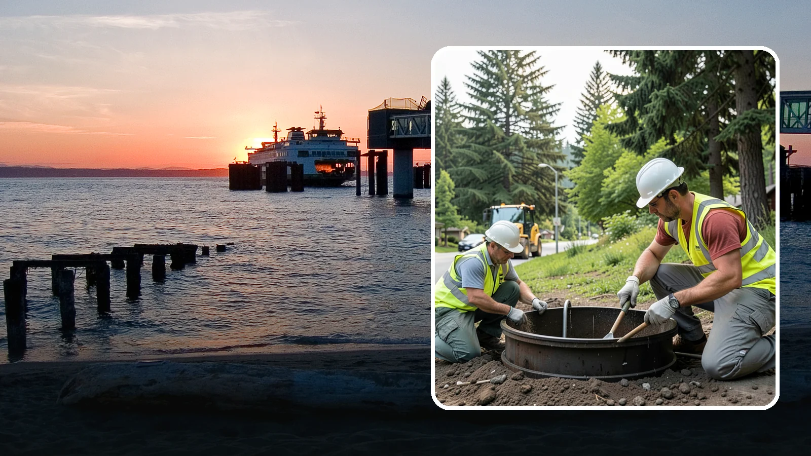 Catch Basin Maintenance in Edmonds, Snohomish County, WA - Inspection and cleaning of catch basins to maintain capacity and meet stormwater permit requirements.