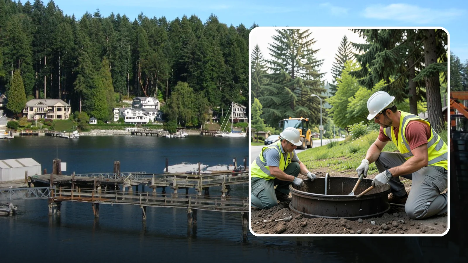 Catch Basin Maintenance in Gig Harbor, Pierce County, WA - Inspection and cleaning of catch basins to maintain capacity and meet stormwater permit requirements.