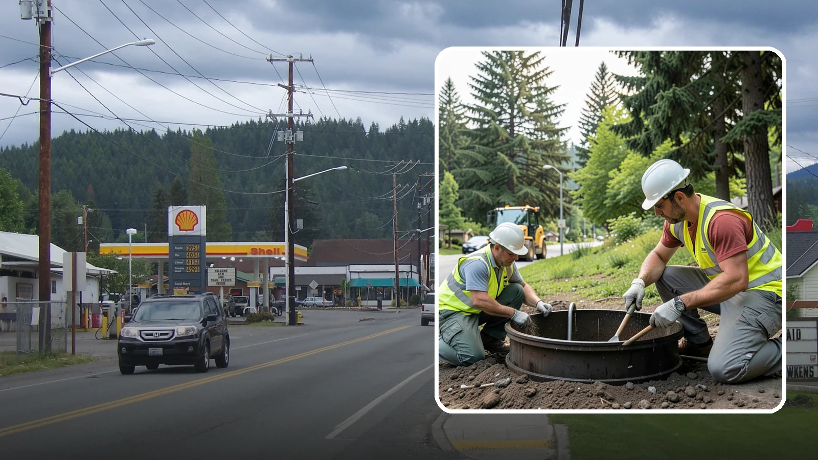 Catch Basin Maintenance in Granite Falls, Snohomish County, WA - Inspection and cleaning of catch basins to maintain capacity and meet stormwater permit requirements.