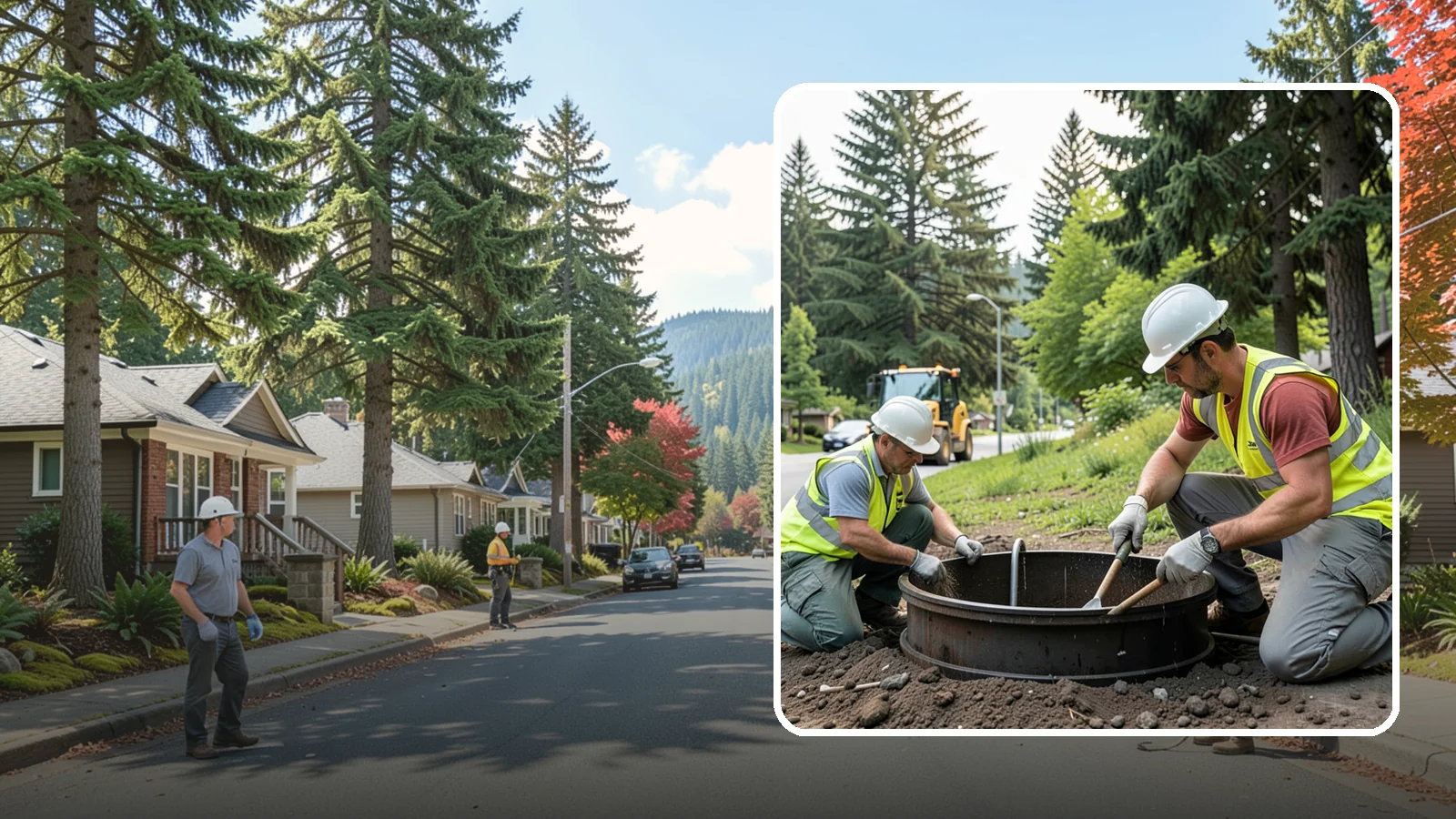 Catch Basin Maintenance in Hunts Point, King County, WA - Inspection and cleaning of catch basins to maintain capacity and meet stormwater permit requirements.