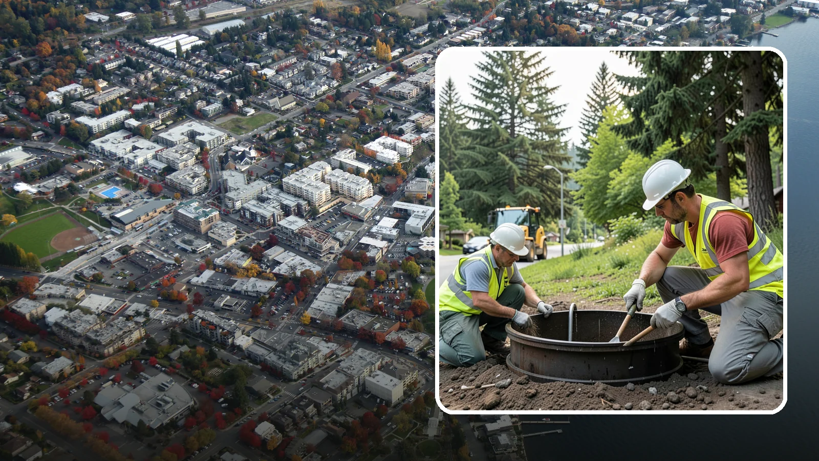 Catch Basin Maintenance in Kirkland, King County, WA - Inspection and cleaning of catch basins to maintain capacity and meet stormwater permit requirements.