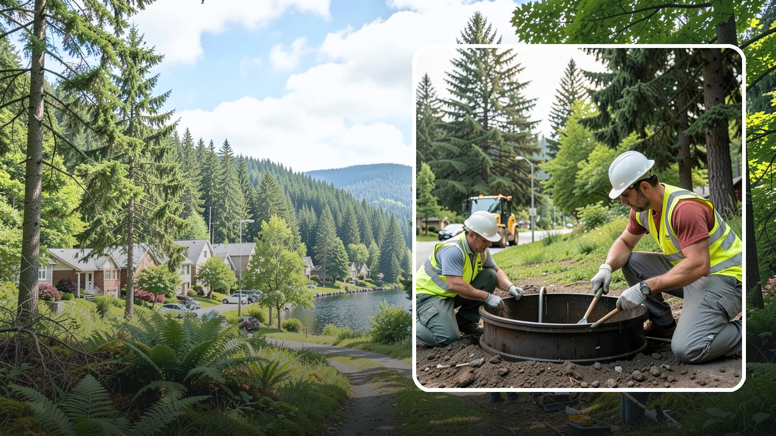 Catch Basin Maintenance in Lake Forest Park, King County, WA - Inspection and cleaning of catch basins to maintain capacity and meet stormwater permit requirements.