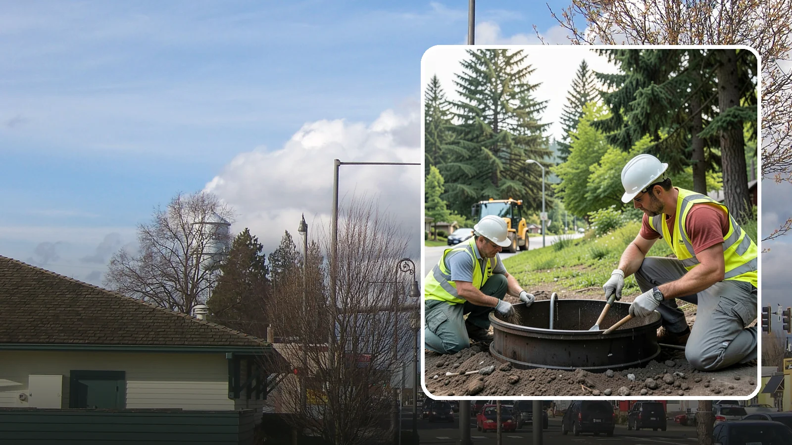 Catch Basin Maintenance in Marysville, Snohomish County, WA - Inspection and cleaning of catch basins to maintain capacity and meet stormwater permit requirements.
