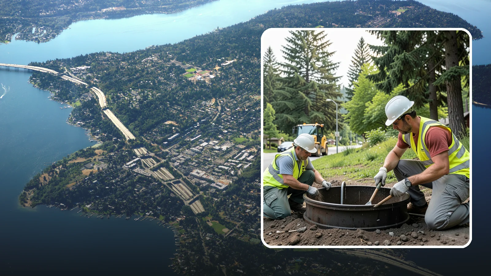 Catch Basin Maintenance in Mercer Island, King County, WA - Inspection and cleaning of catch basins to maintain capacity and meet stormwater permit requirements.