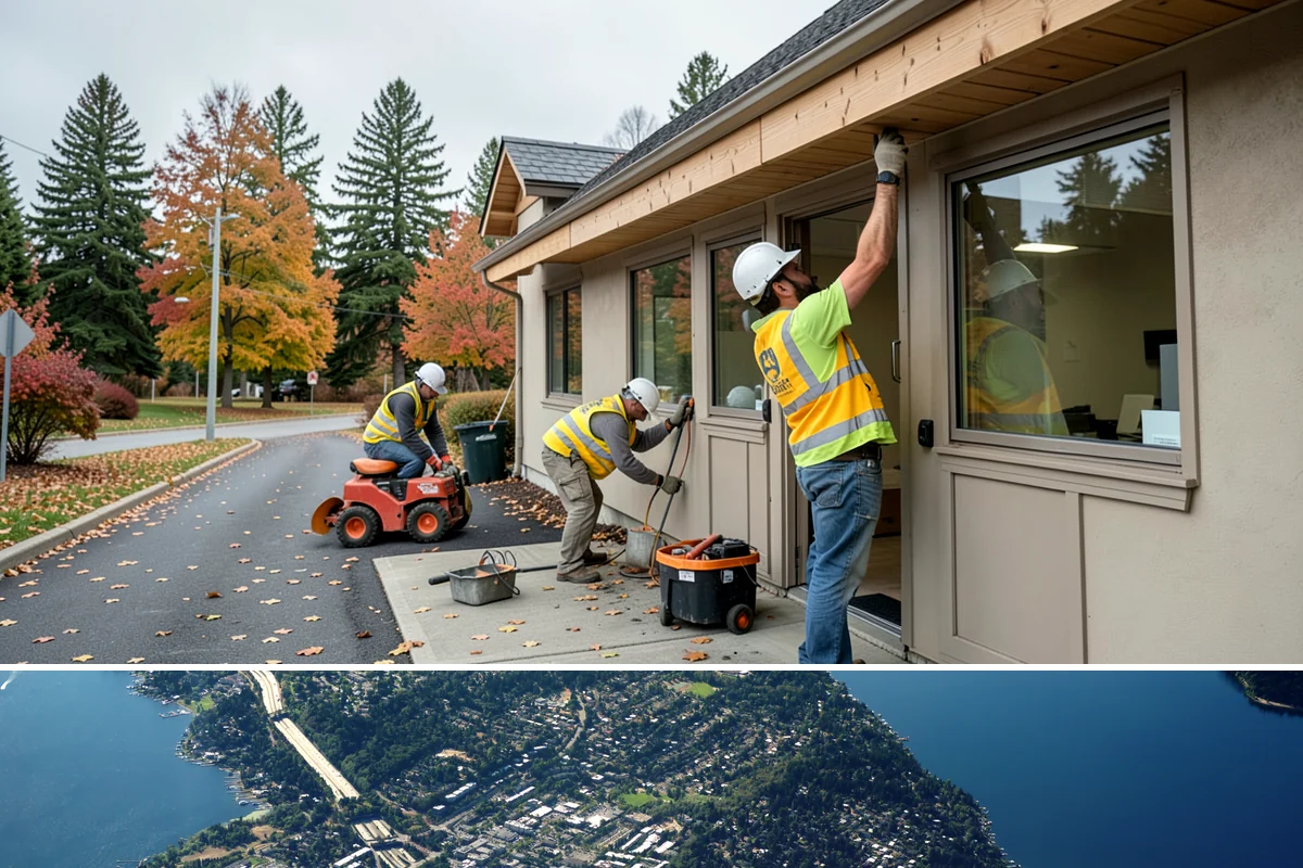 Catch Basin Maintenance in Mercer Island, King County, WA - Cleaning is prioritized in late summer and early fall to restore capacity before the region's heavy October-through-March rains.