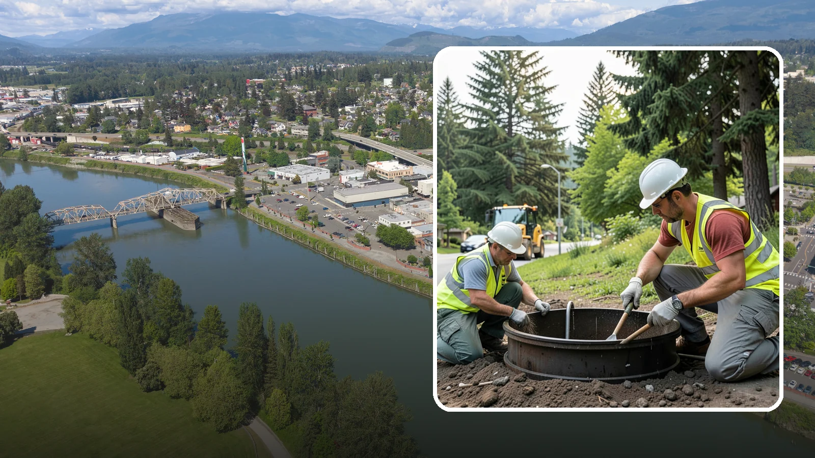 Catch Basin Maintenance in Mount Vernon, Skagit County, WA - Inspection and cleaning of catch basins to maintain capacity and meet stormwater permit requirements.