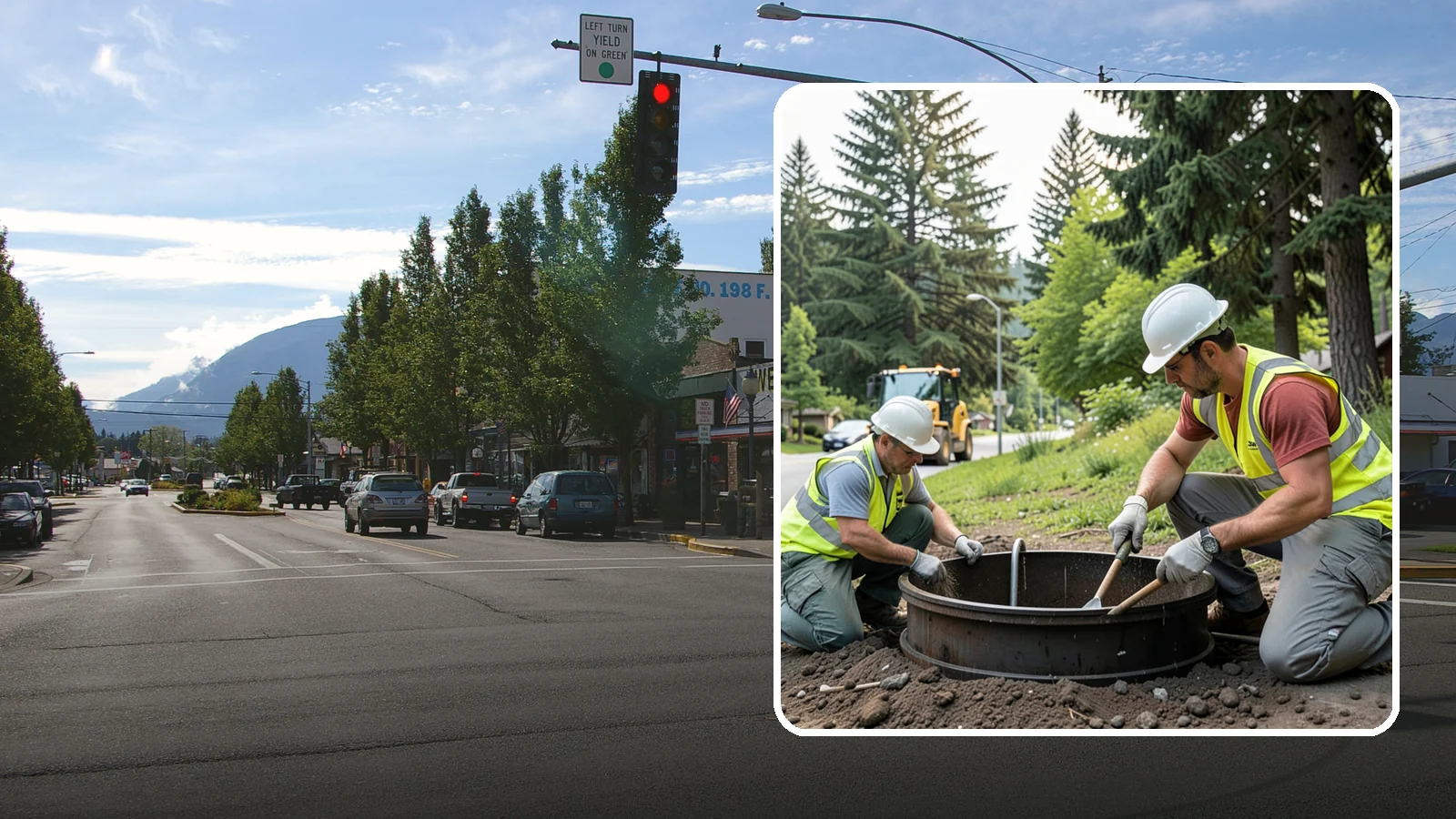 Catch Basin Maintenance in North Bend, King County, WA - Inspection and cleaning of catch basins to maintain capacity and meet stormwater permit requirements.