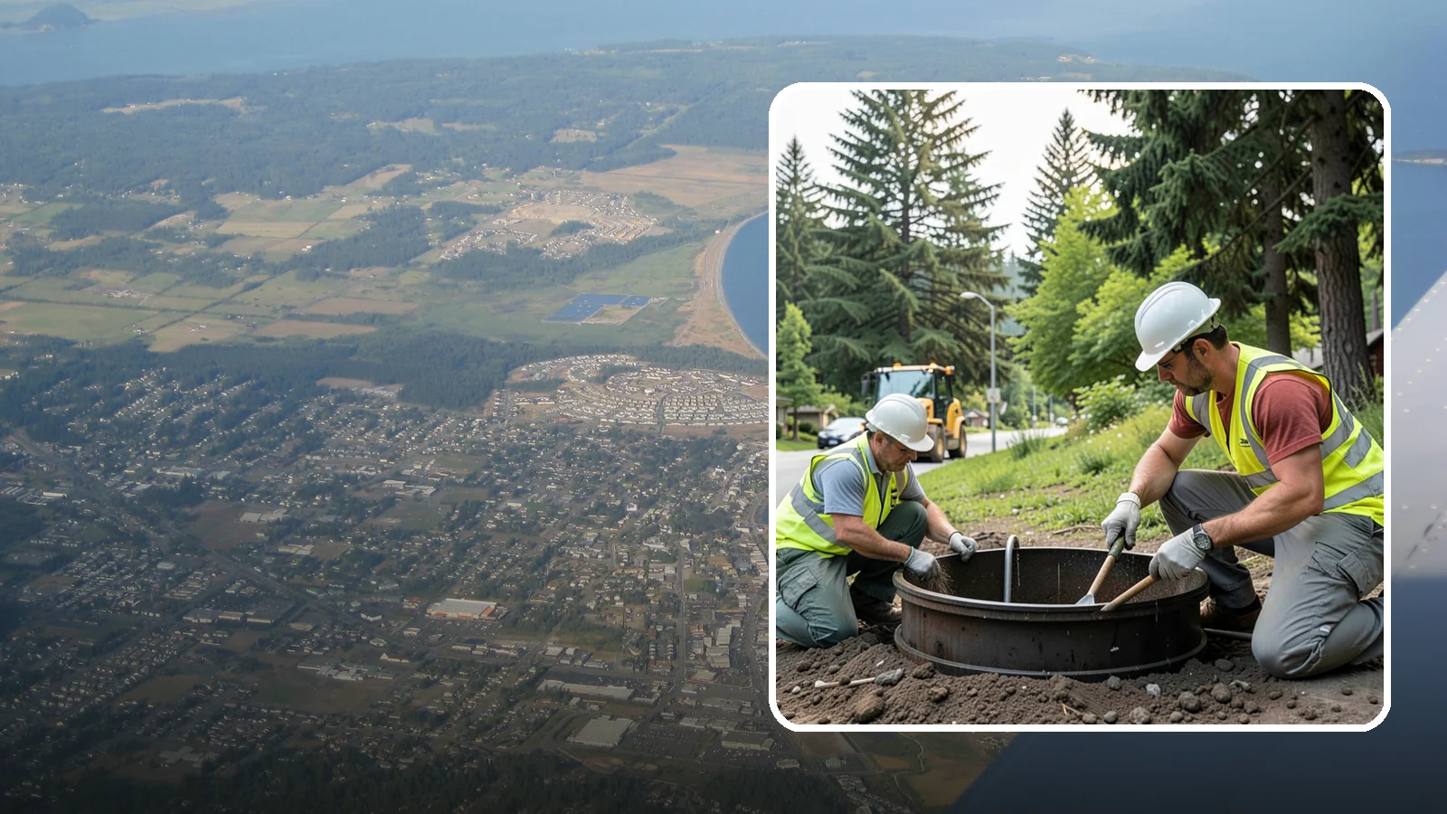 Catch Basin Maintenance in Oak Harbor, Island County, WA - Inspection and cleaning of catch basins to maintain capacity and meet stormwater permit requirements.