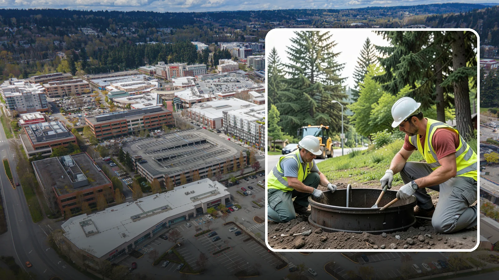 Catch Basin Maintenance in Redmond, King County, WA - Inspection and cleaning of catch basins to maintain capacity and meet stormwater permit requirements.