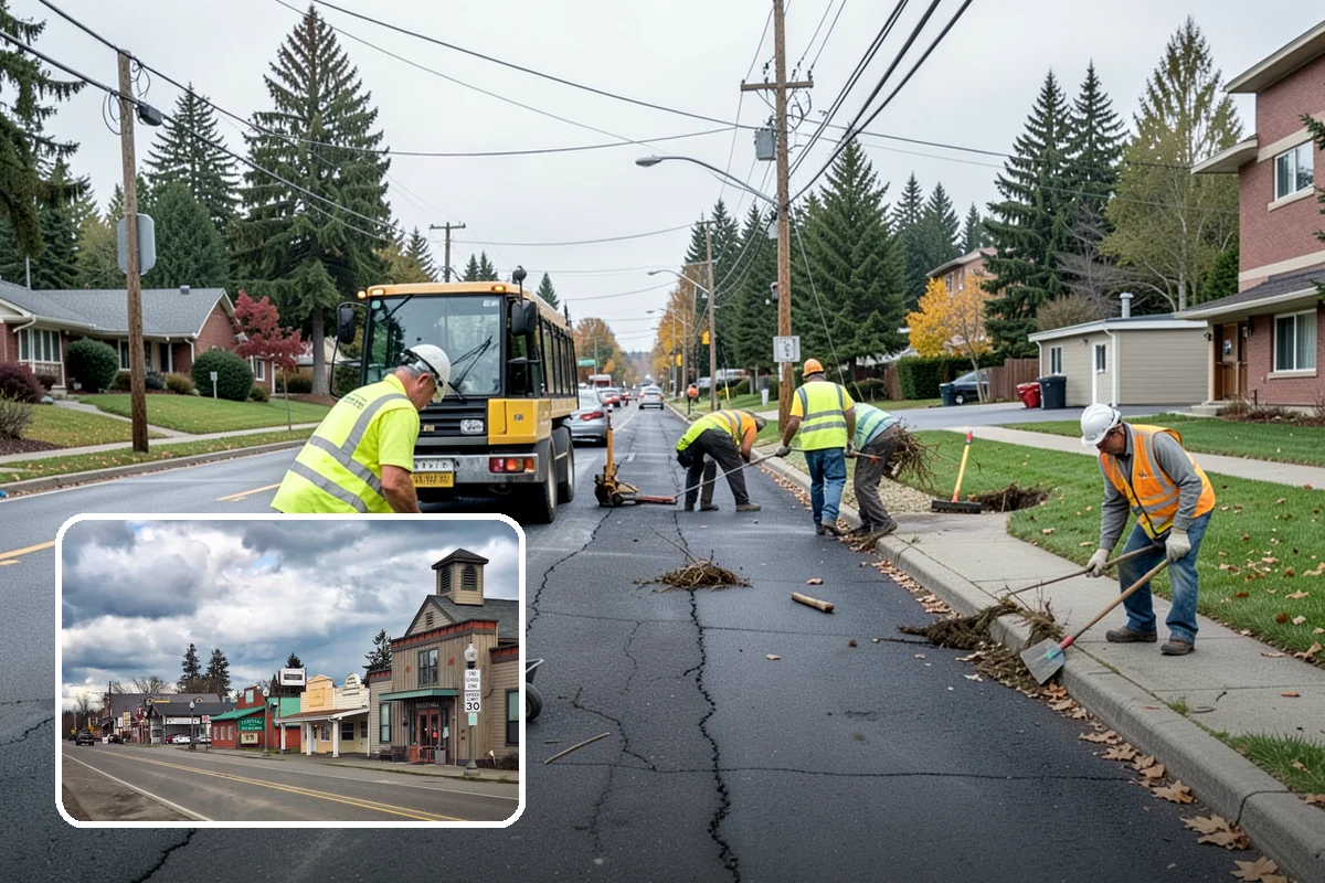 Catch Basin Maintenance in Roy, Pierce County, WA - Restored inlet capacity that reduces localized flooding