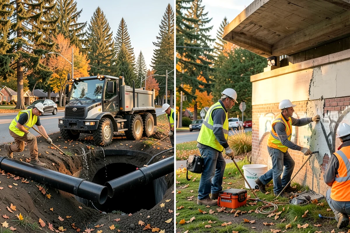 Catch Basin Maintenance in Seattle, King County, WA - Locate and inspect basins, recording sump depth and condition