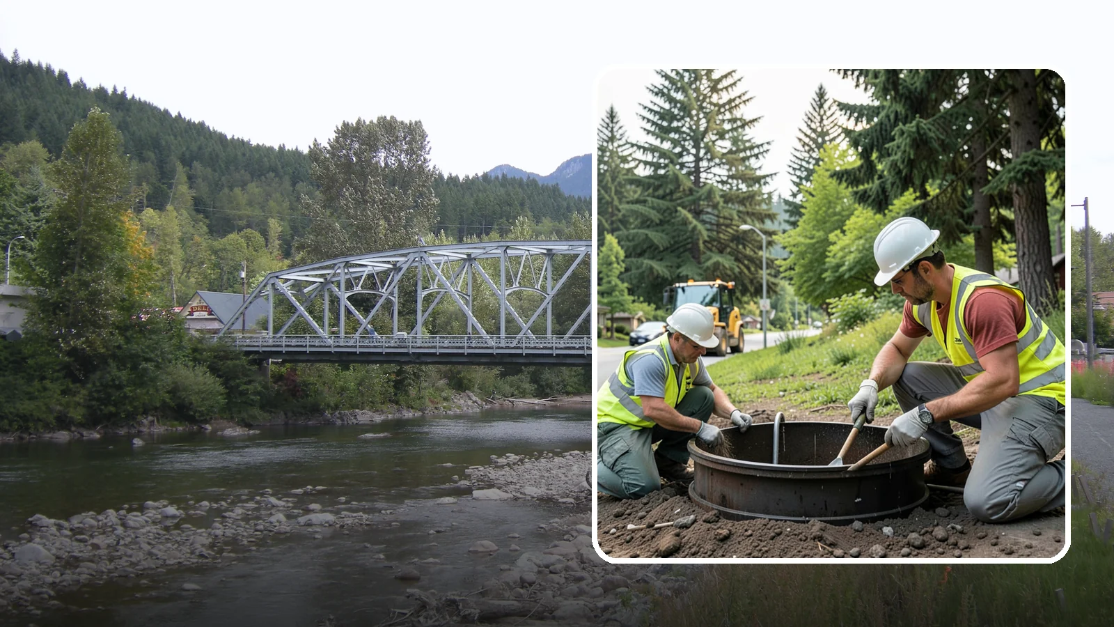 Catch Basin Maintenance in Skykomish, King County, WA - Inspection and cleaning of catch basins to maintain capacity and meet stormwater permit requirements.
