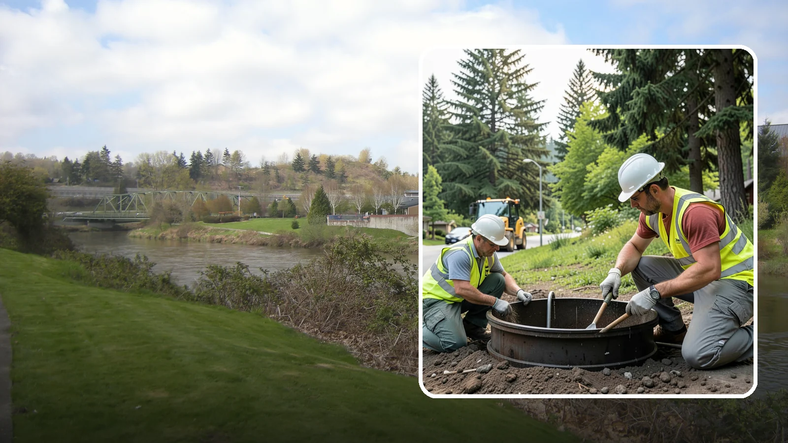 Catch Basin Maintenance in Tukwila, King County, WA - Inspection and cleaning of catch basins to maintain capacity and meet stormwater permit requirements.
