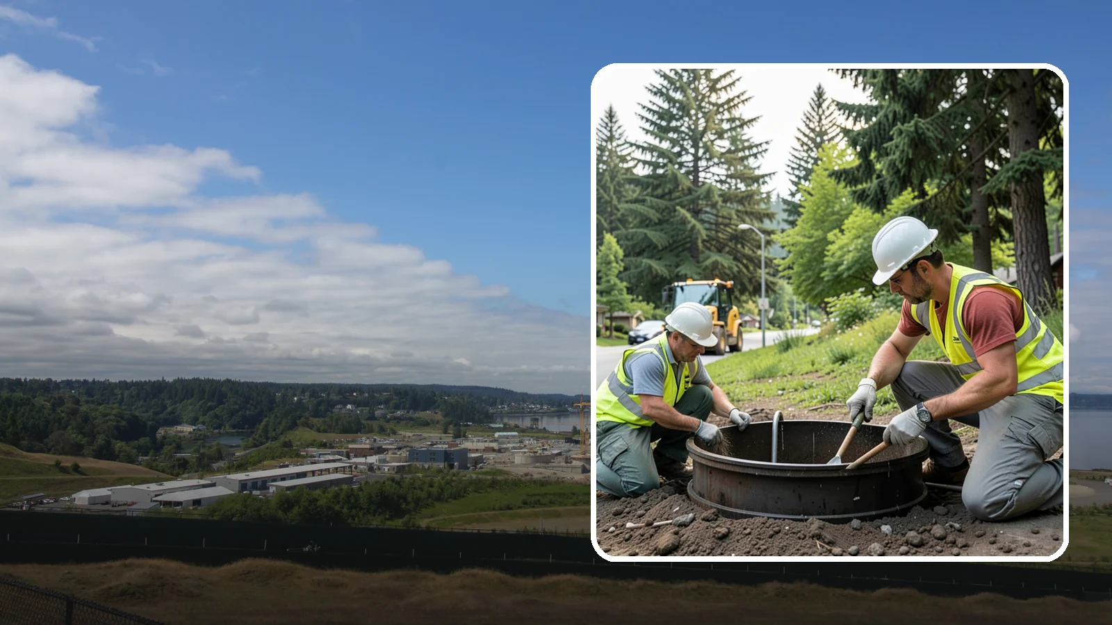 Catch Basin Maintenance in University Place, Pierce County, WA - Inspection and cleaning of catch basins to maintain capacity and meet stormwater permit requirements.