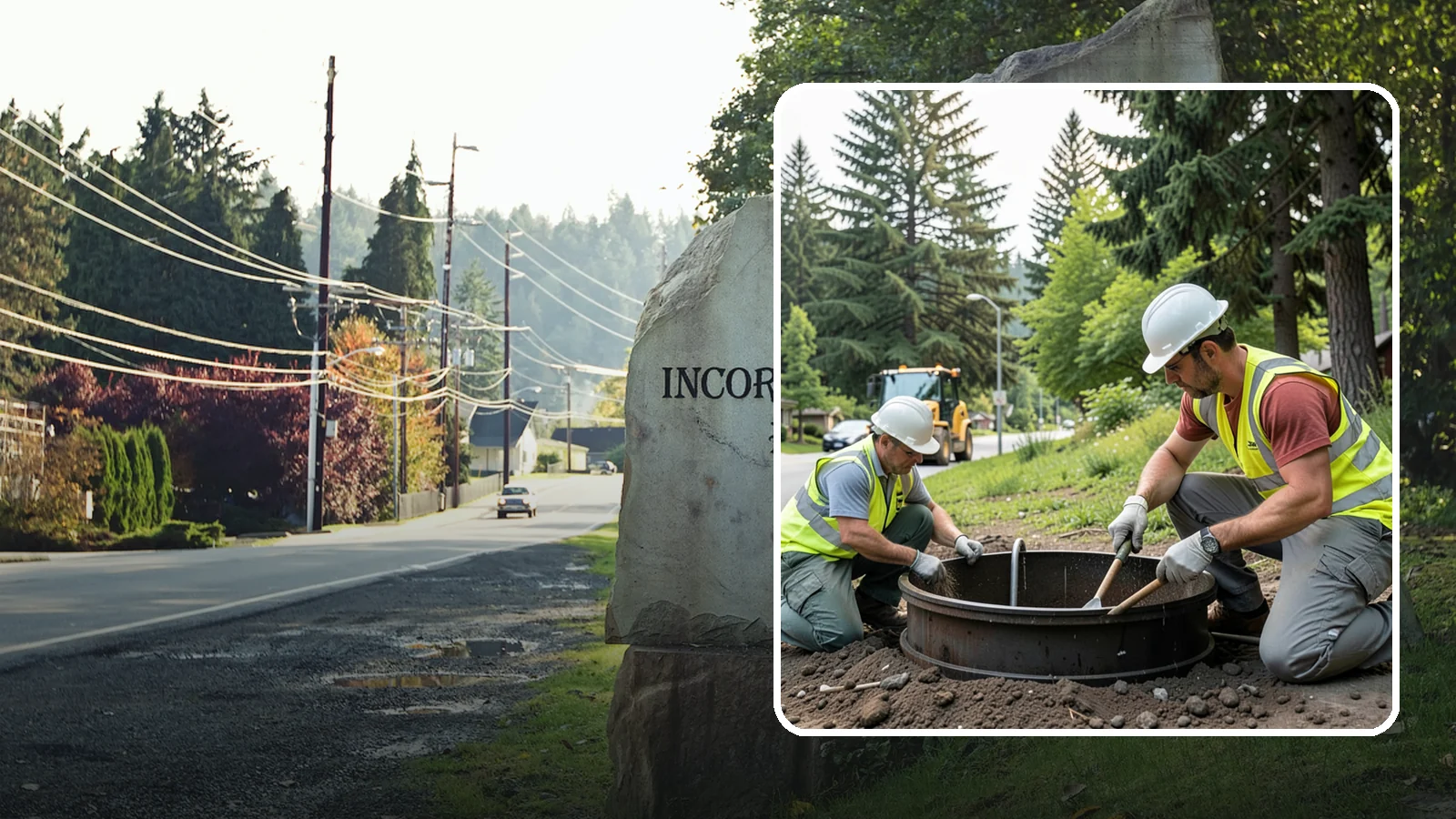 Catch Basin Maintenance in Wilkeson, Pierce County, WA - Inspection and cleaning of catch basins to maintain capacity and meet stormwater permit requirements.