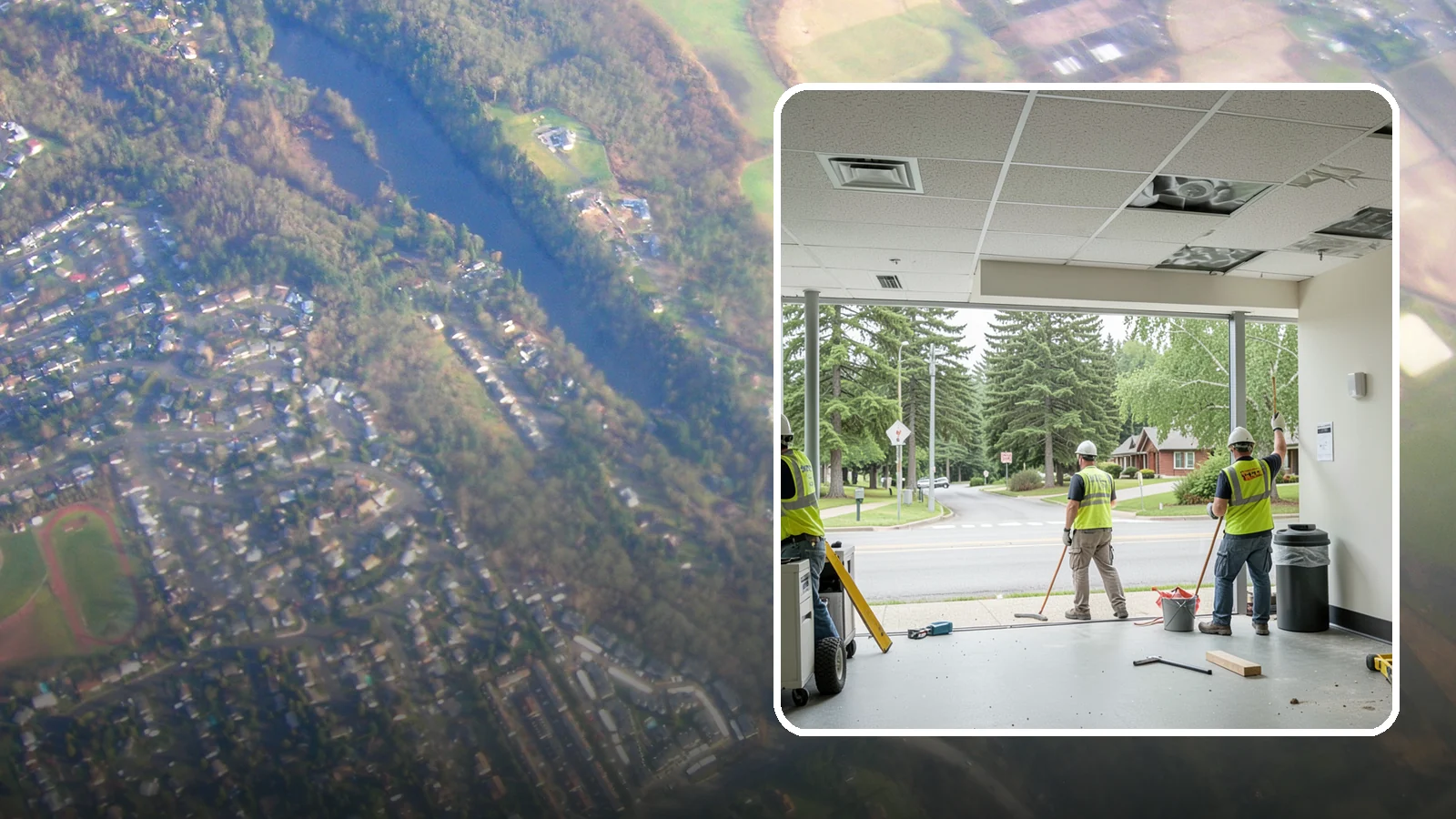 Ceiling Tile Replacement in Algona, King County, WA - Suspended ceiling tile and grid replacement that refreshes public interiors and restores fire ratings.