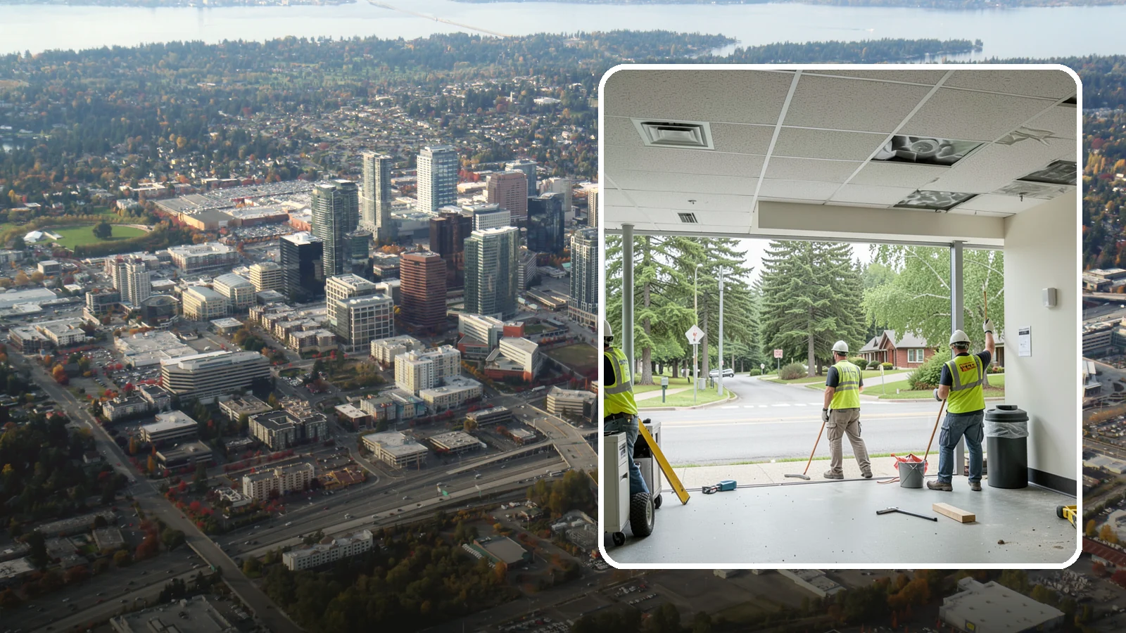 Ceiling Tile Replacement in Bellevue, King County, WA - Suspended ceiling tile and grid replacement that refreshes public interiors and restores fire ratings.