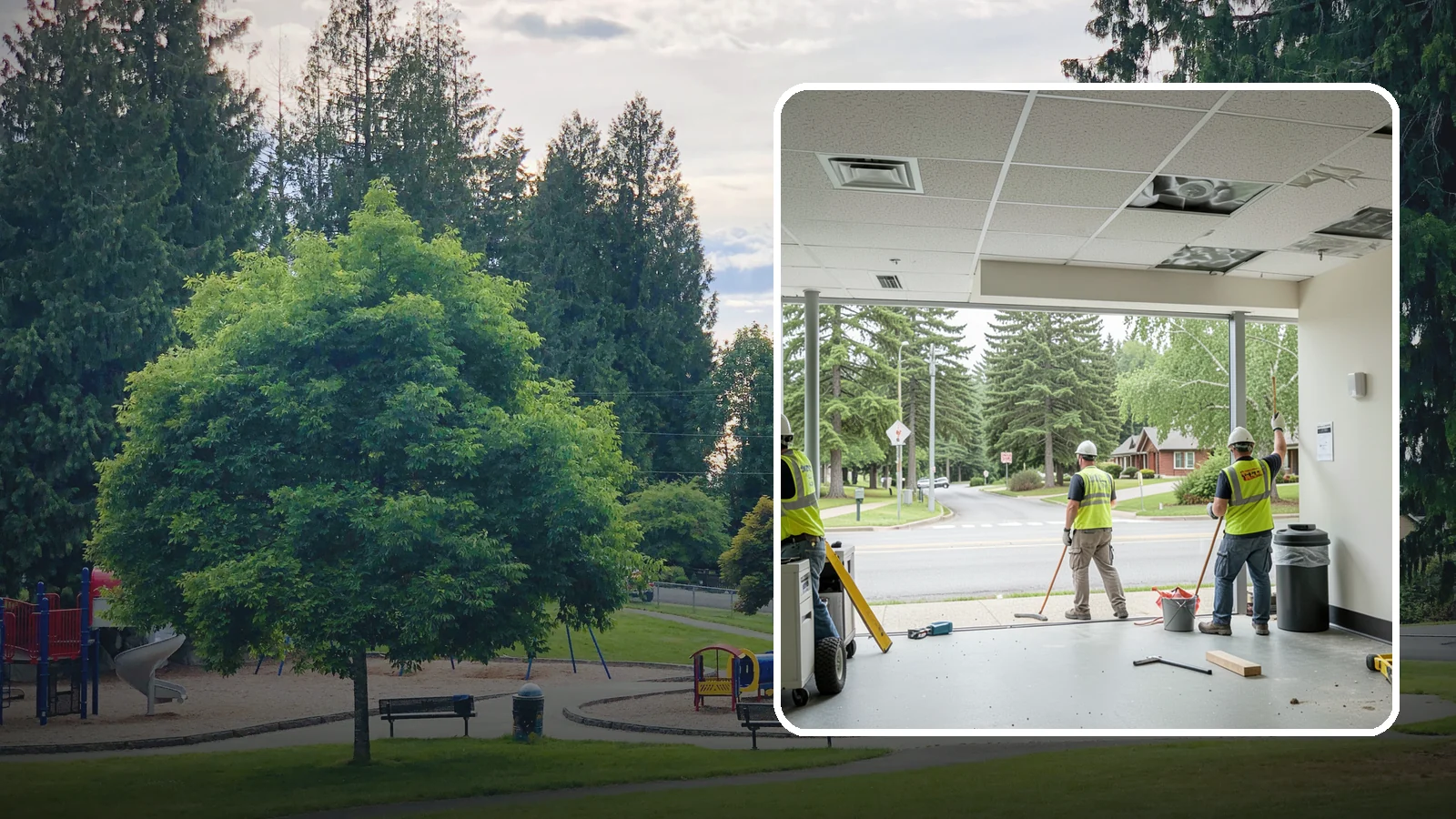 Ceiling Tile Replacement in Bonney Lake, Pierce County, WA - Suspended ceiling tile and grid replacement that refreshes public interiors and restores fire ratings.