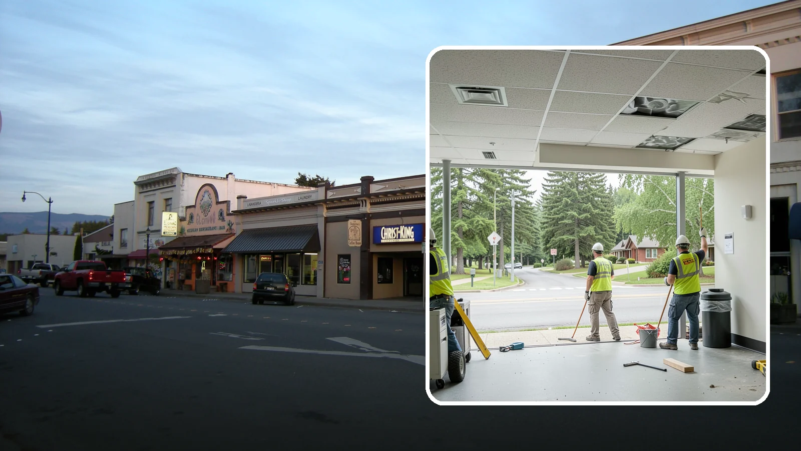 Ceiling Tile Replacement in Burlington, Skagit County, WA - Suspended ceiling tile and grid replacement that refreshes public interiors and restores fire ratings.