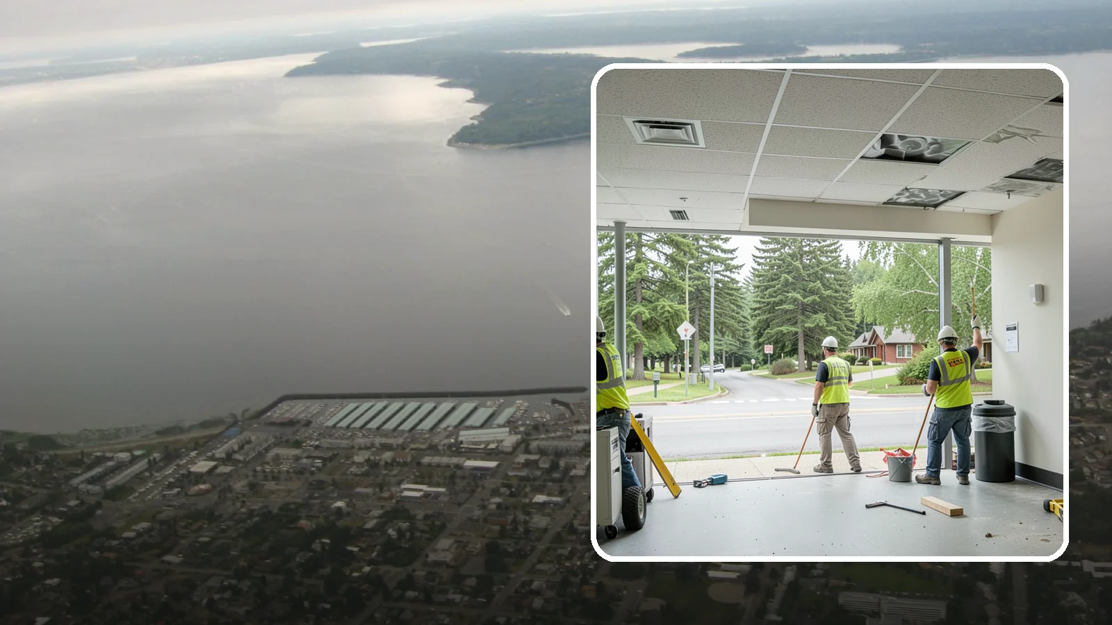 Ceiling Tile Replacement in Des Moines, King County, WA - Suspended ceiling tile and grid replacement that refreshes public interiors and restores fire ratings.
