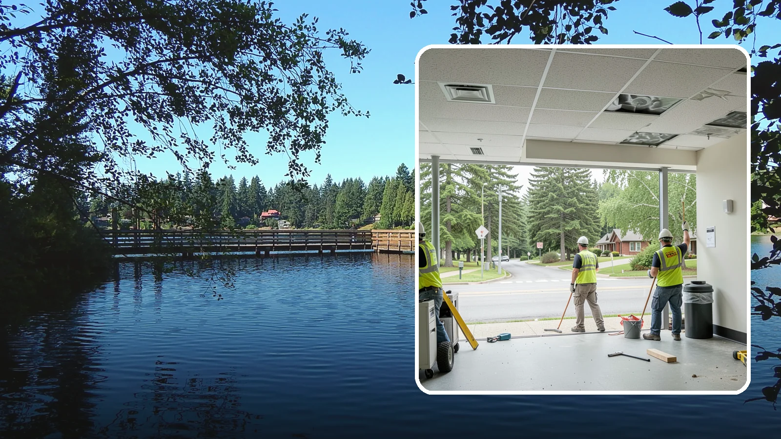 Ceiling Tile Replacement in Federal Way, King County, WA - Suspended ceiling tile and grid replacement that refreshes public interiors and restores fire ratings.