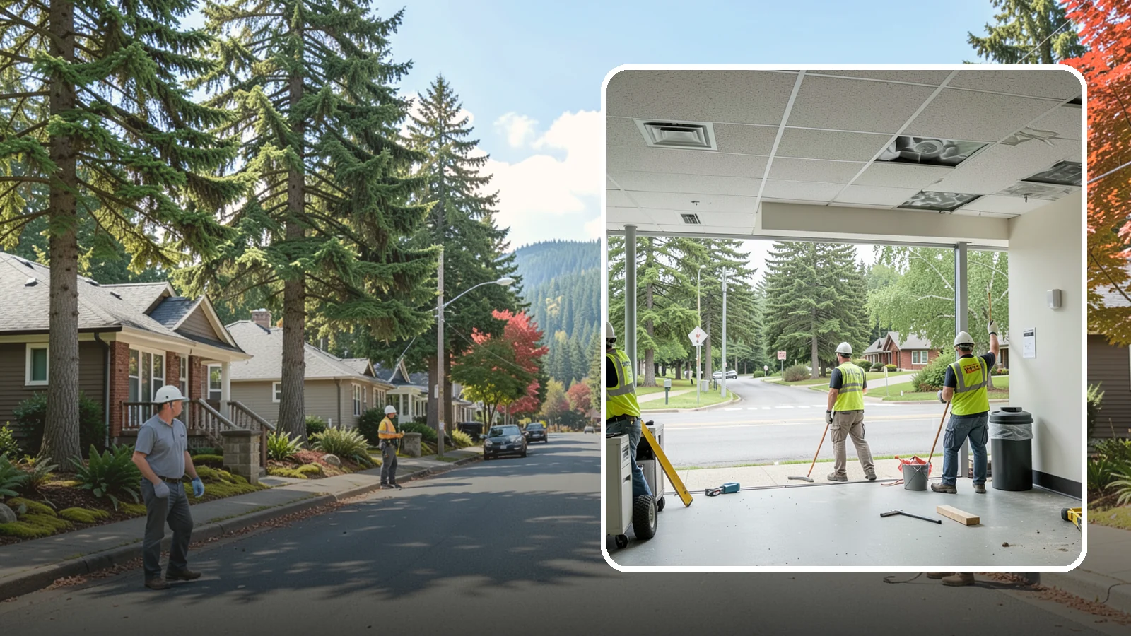 Ceiling Tile Replacement in Hunts Point, King County, WA - Suspended ceiling tile and grid replacement that refreshes public interiors and restores fire ratings.